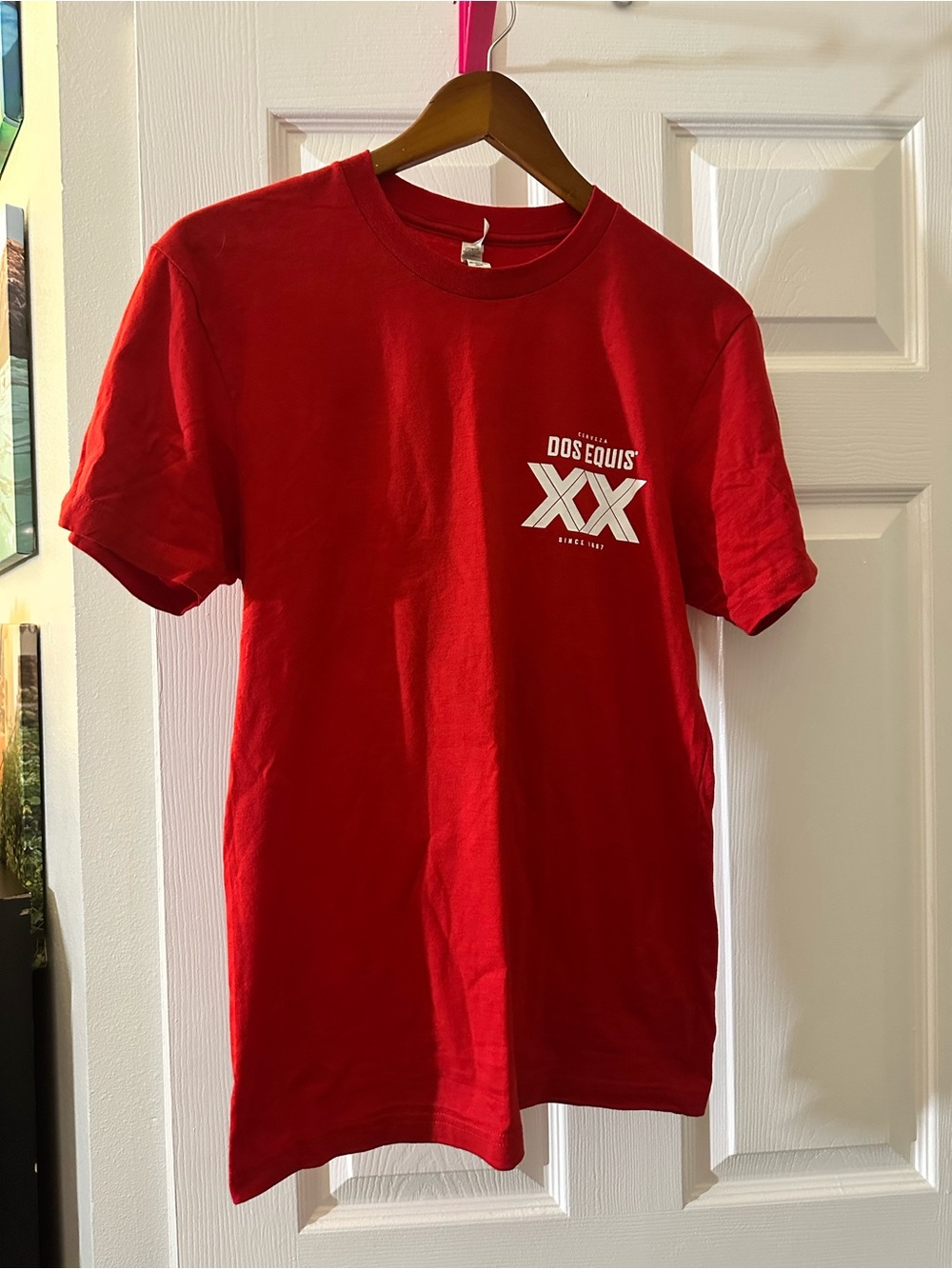 American Apparel Red Dos Equis XX Logo Tee
